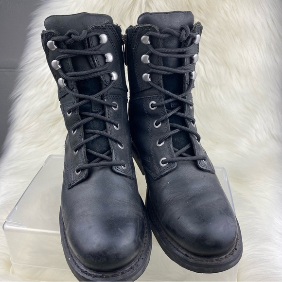HARLY-DAVIDSON DARNEL SCHWARZ COMBAT-MOTOR - BIKERS BOOTS SIZE M7.5 - Picture 9 of 12